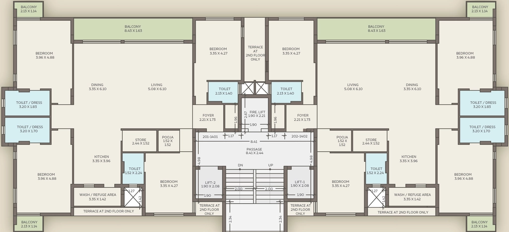 Floor Plan of Cubicon Altosa Livory in Mota Mava, Rajkot - Image 424558