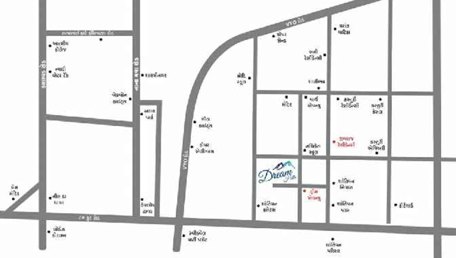 Location of Hemrajbhai Dream Hills in Mota Mava, Rajkot - Image 424600