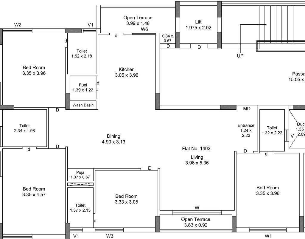 4 BHK Flat in Haridwar Habitat in Mota Mava, Rajkot - Image 926960