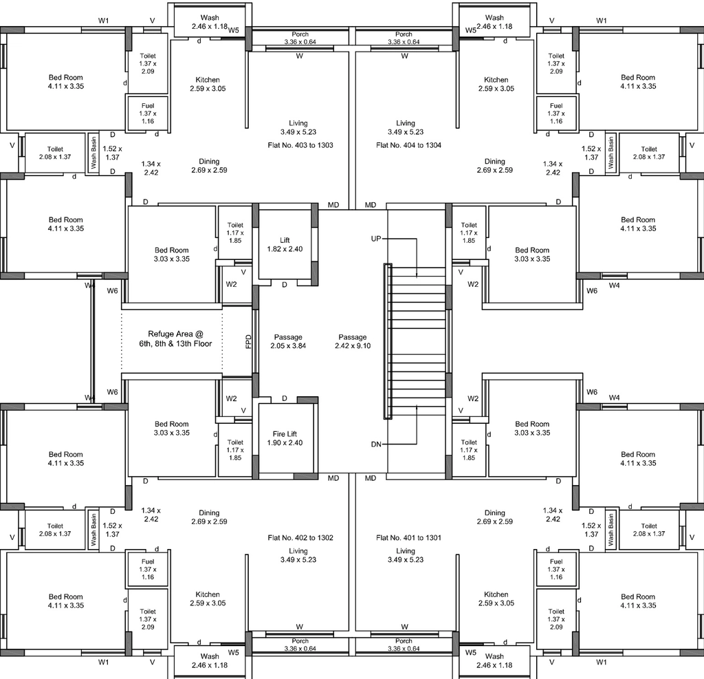 Floor Plan of Haridwar Habitat in Mota Mava, Rajkot - Image 424650
