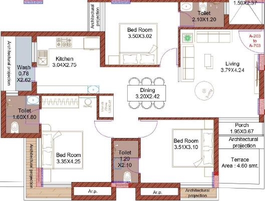 3 BHK Flat in Nitaben Madhav Preet in Mota Mava, Rajkot - Image 926963