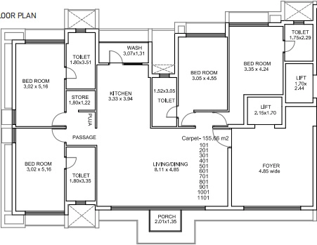 4 BHK Flat in Meet Kasturi Ananta in Mota Mava, Rajkot - Image 926964