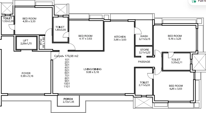 4 BHK Flat in Meet Kasturi Ananta in Mota Mava, Rajkot - Image 926965