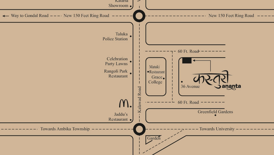 Location of Meet Kasturi Ananta in Mota Mava, Rajkot - Image 424682