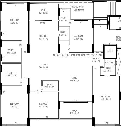 4 BHK Flat in Orbit Gardens in Mota Mava, Rajkot - Image 926966