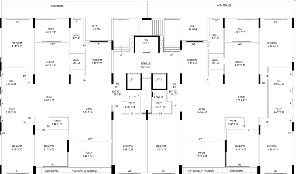 Floor Plan of Orbit Gardens in Mota Mava, Rajkot - Image 424690