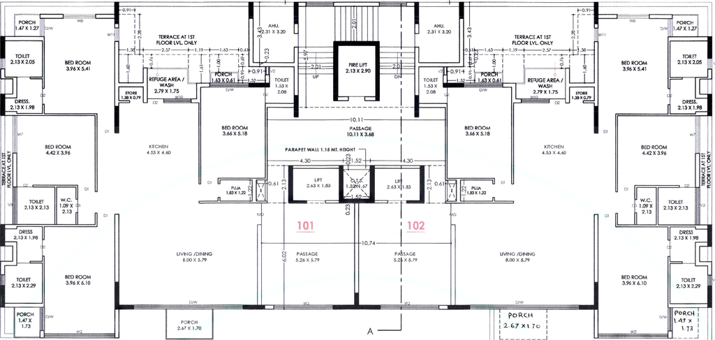 Floor Plan of Raghunath The Presidential in Mota Mava, Rajkot - Image 424695