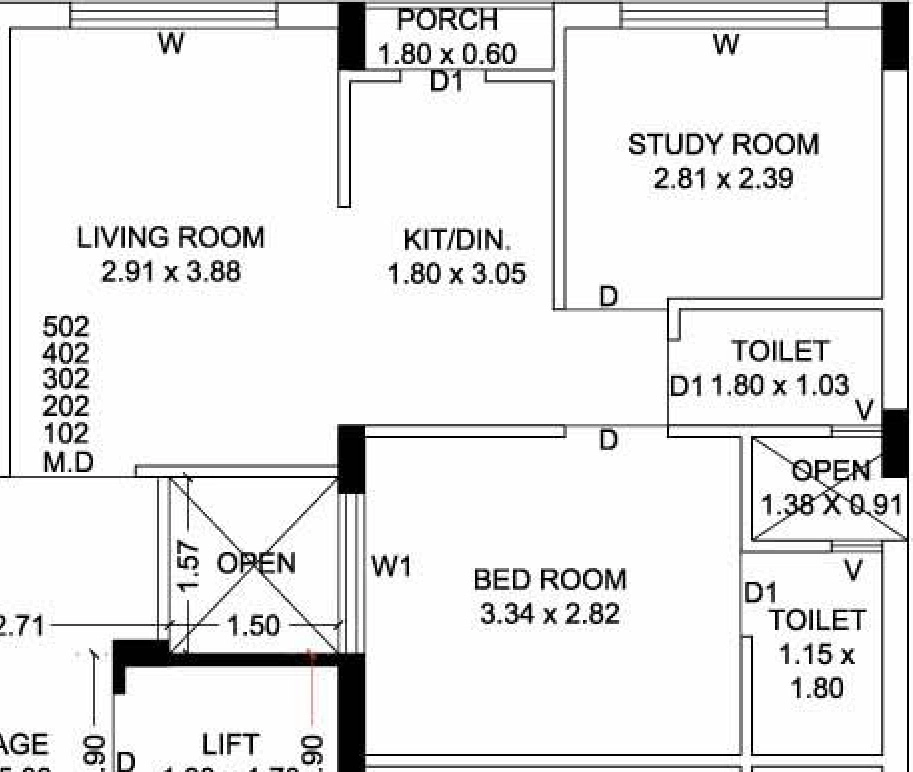 2 BHK Flat in Prakash Sarvottam Villa in Mota Mava, Rajkot - Image 926973
