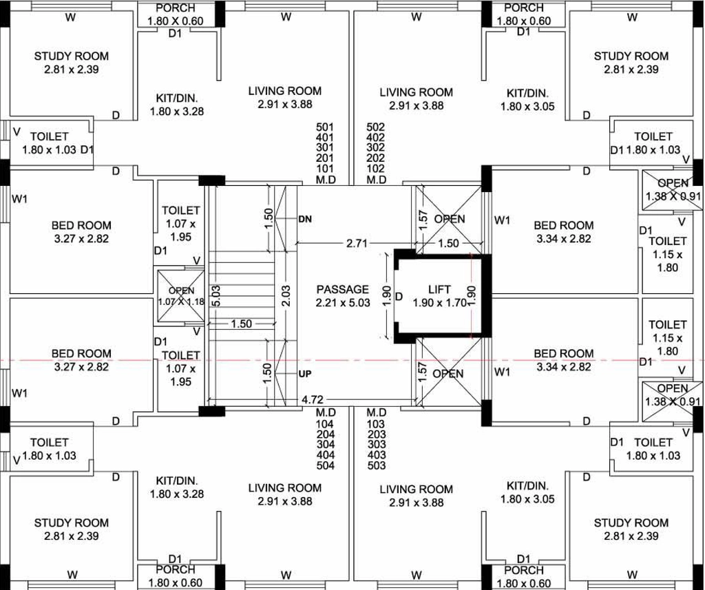 Floor Plan of Prakash Sarvottam Villa in Mota Mava, Rajkot - Image 424720