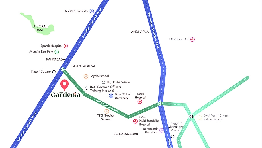 Location of Aadiv The Gardenia in null, Bhubaneswar - Image 424745