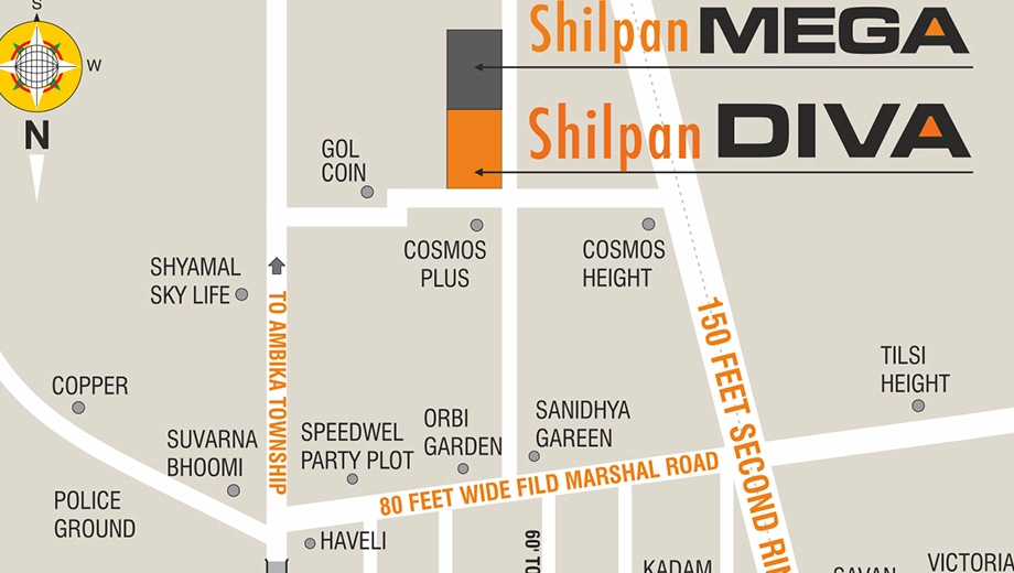 Location of Savya Shilpan Diva And Mega in Mota Mava, Rajkot - Image 424752