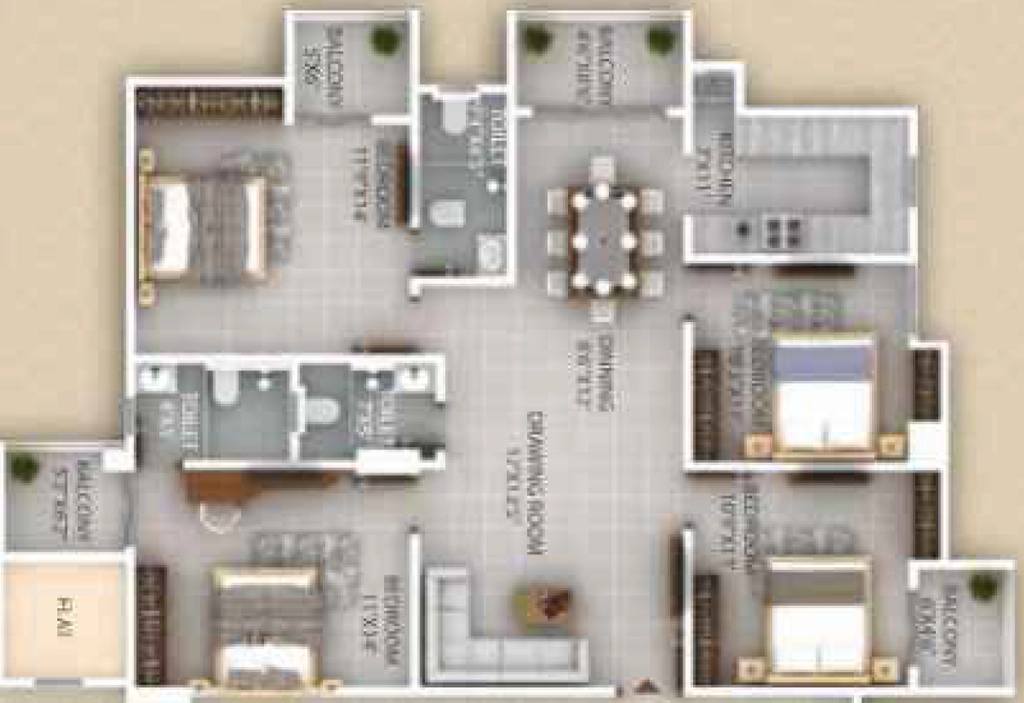 4 BHK Flat in Priyashi Aashi Ville in Ahom Gaon, Guwahati - Image 926996