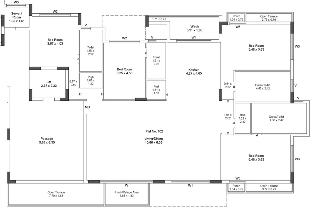 4 BHK Flat in Shilpan Vega in Mota Mava, Rajkot - Image 926986