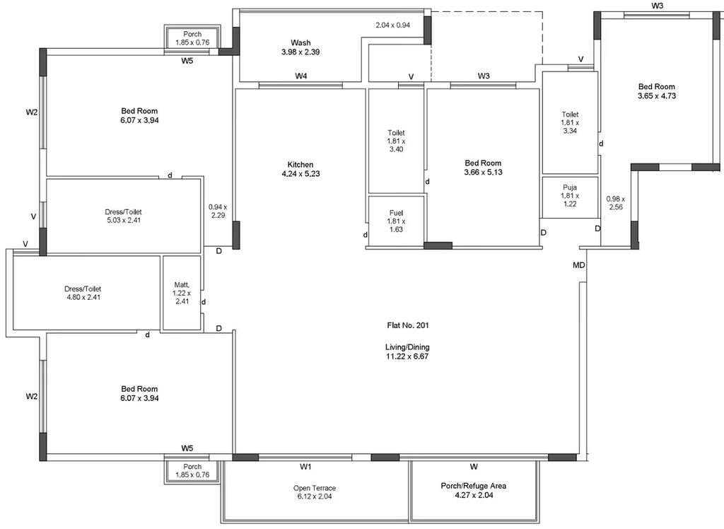 4 BHK Flat in Shilpan Vega in Mota Mava, Rajkot - Image 926989