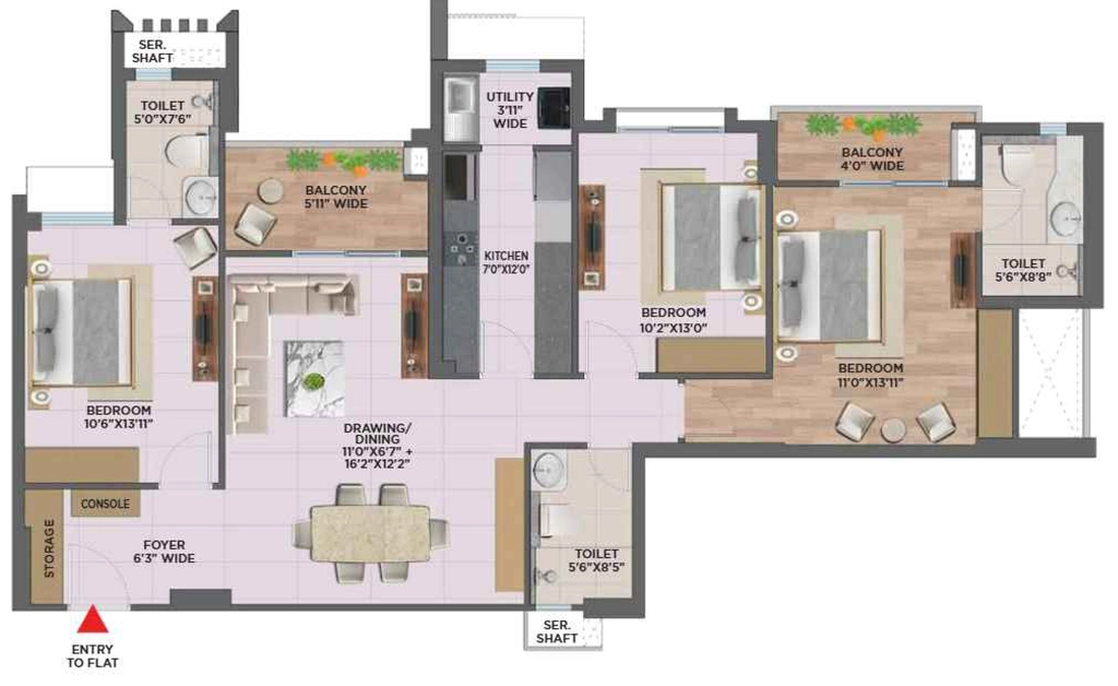 3 BHK Flat in AGM Qala in Dumduma, Bhubaneswar - Image 926984