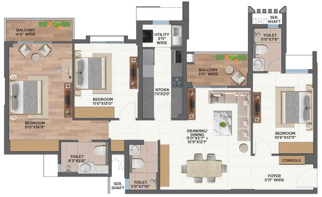 3 BHK Flat in AGM Qala in Dumduma, Bhubaneswar - Image 926985