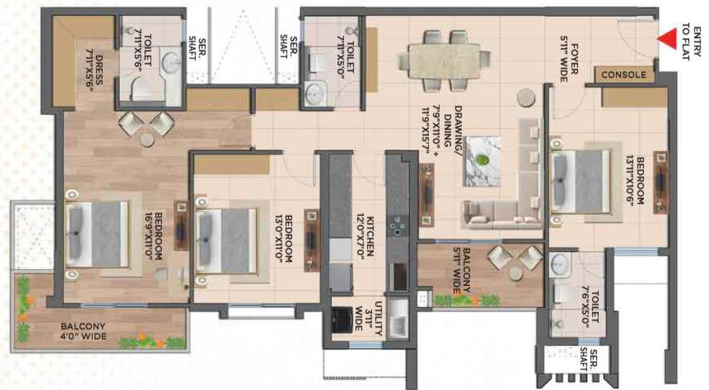 3 BHK Flat in AGM Qala in Dumduma, Bhubaneswar - Image 926987