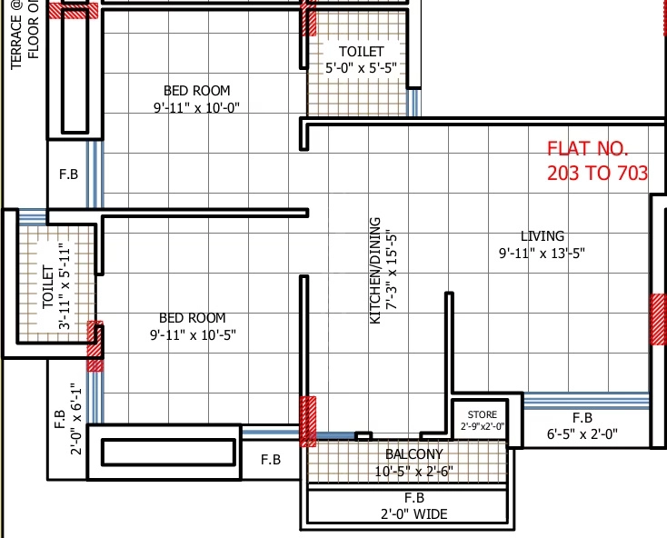 2 BHK Flat in Shiv Vraj Heights in Mota Mava, Rajkot - Image 927002