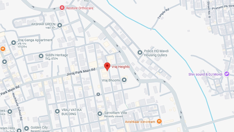 Location of Shiv Vraj Heights in Mota Mava, Rajkot - Image 424797