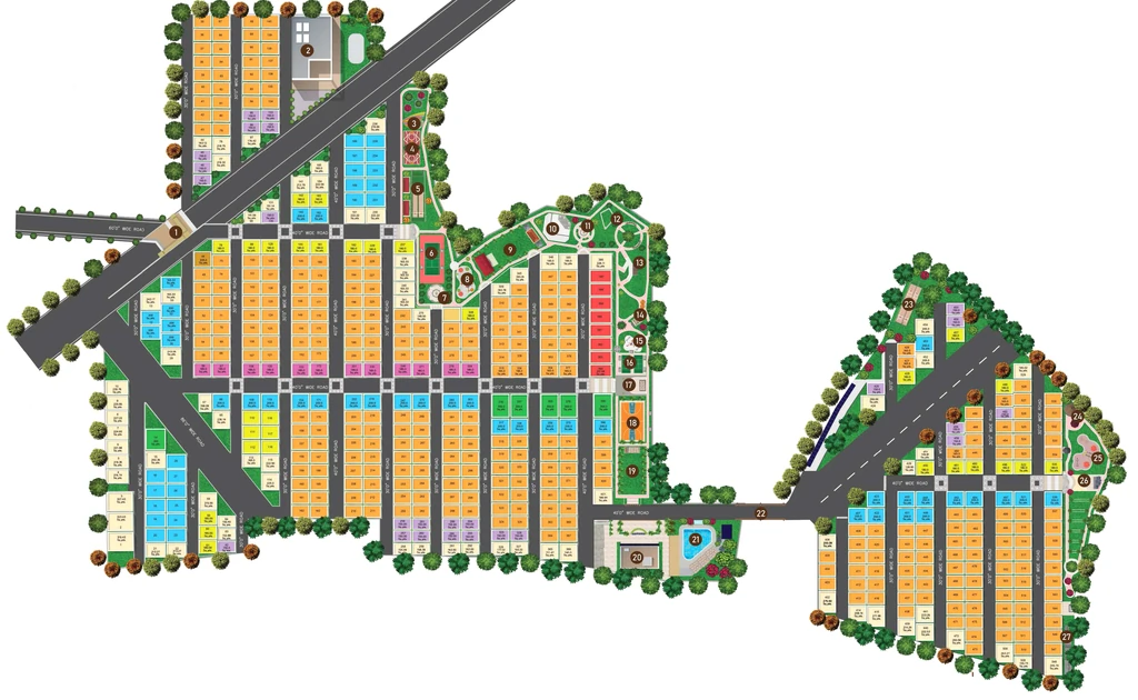 Master Plan of APR Praveens Golden Leaf in Turkayamjal, Hyderabad - Image 424811