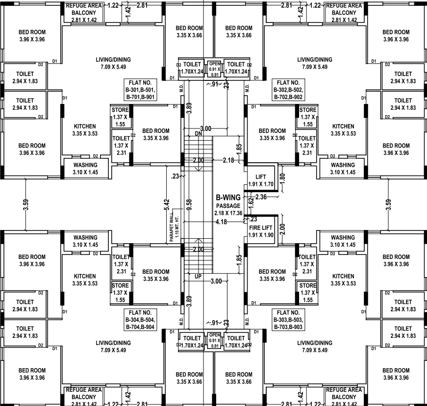 Floor Plan of Shivom Fortune Vistara in Mota Mava, Rajkot - Image 424818