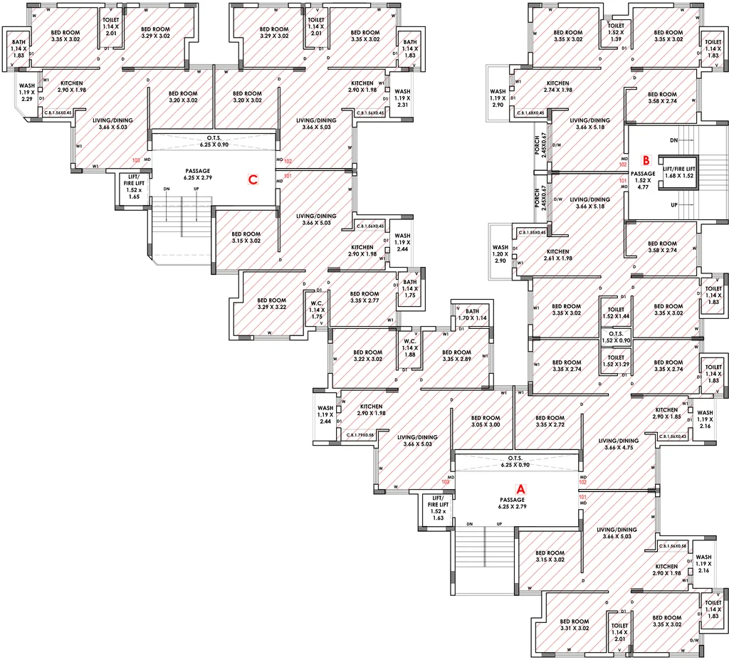 Floor Plan of Shree Shukan Homes in Mota Mava, Rajkot - Image 424826