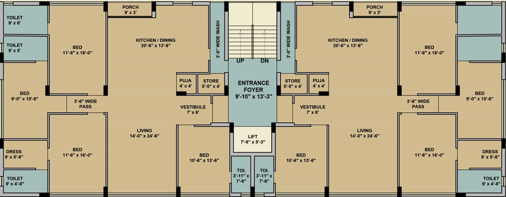 Floor Plan of Shreeji Chaitanya in Mota Mava, Rajkot - Image 424832