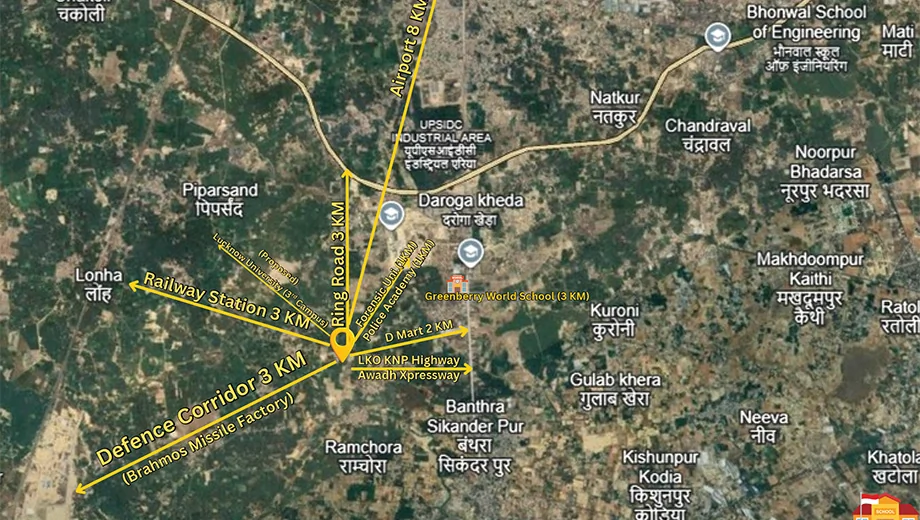 Location of Awadh Regalia in Kanpur Road, Lucknow - Image 424865