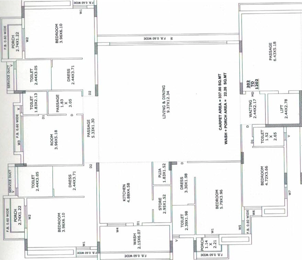 5 BHK Flat in Shreeji 2010 The Crown in Mota Mava, Rajkot - Image 927020