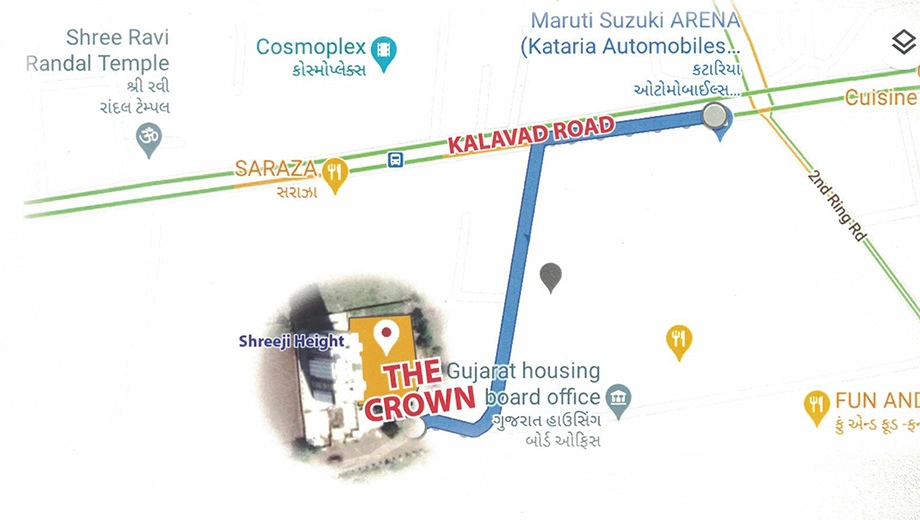 Location of Shreeji 2010 The Crown in Mota Mava, Rajkot - Image 424848