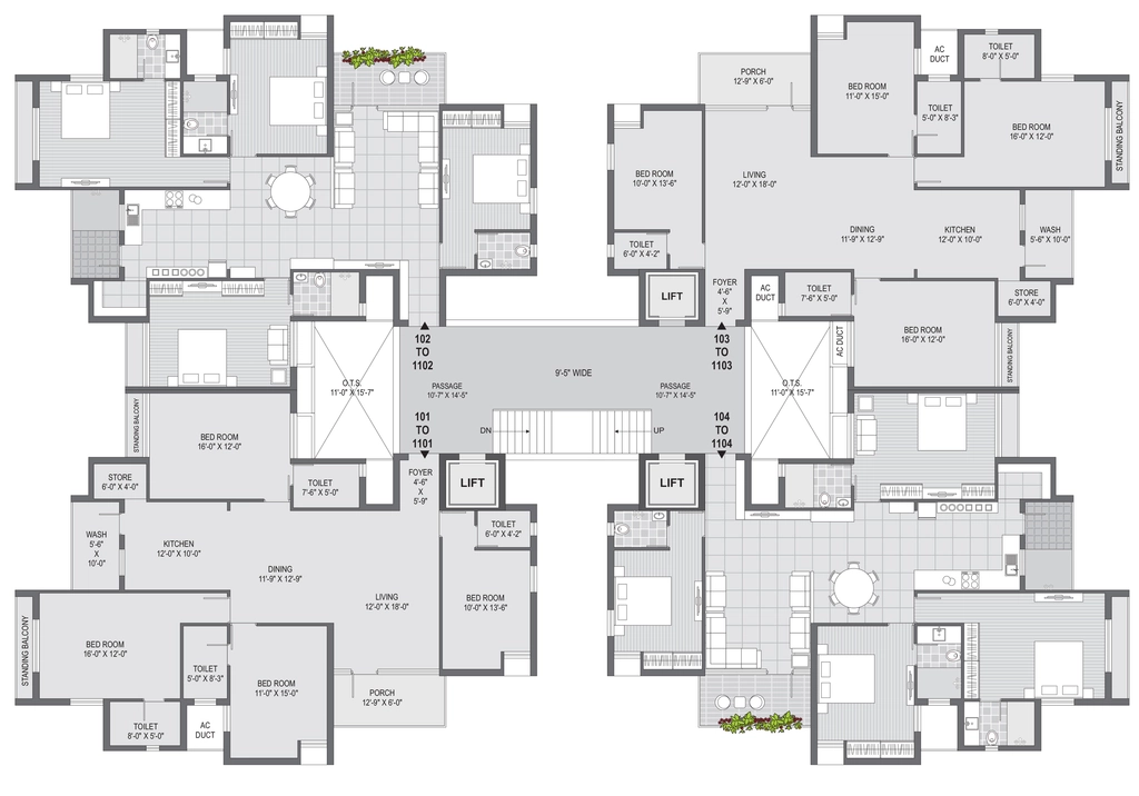 Floor Plan of Shubhjivan Serenity Garden in Mota Mava, Rajkot - Image 425255