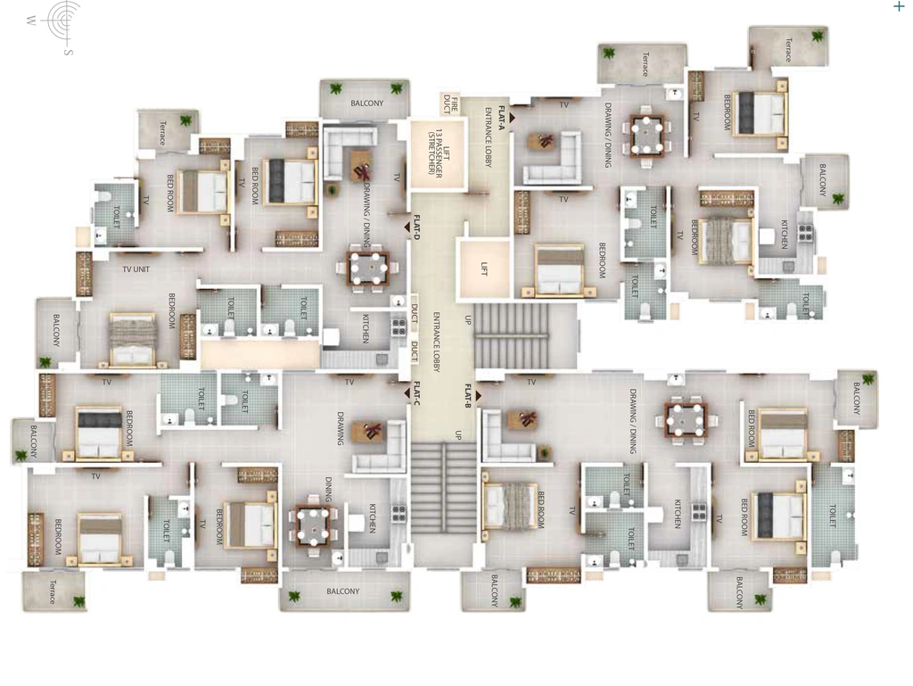 Floor Plan of Aashi White House in Jalukbari, Guwahati - Image 425642