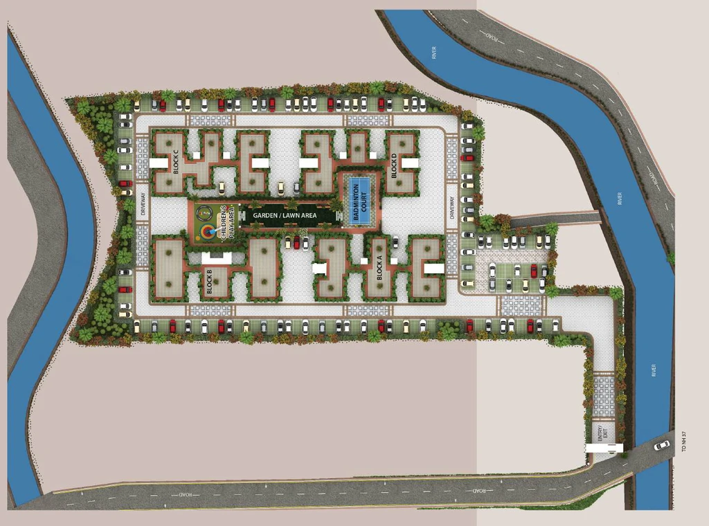 Master Plan of Riscon Aawas in Garchuk, Guwahati - Image 424910