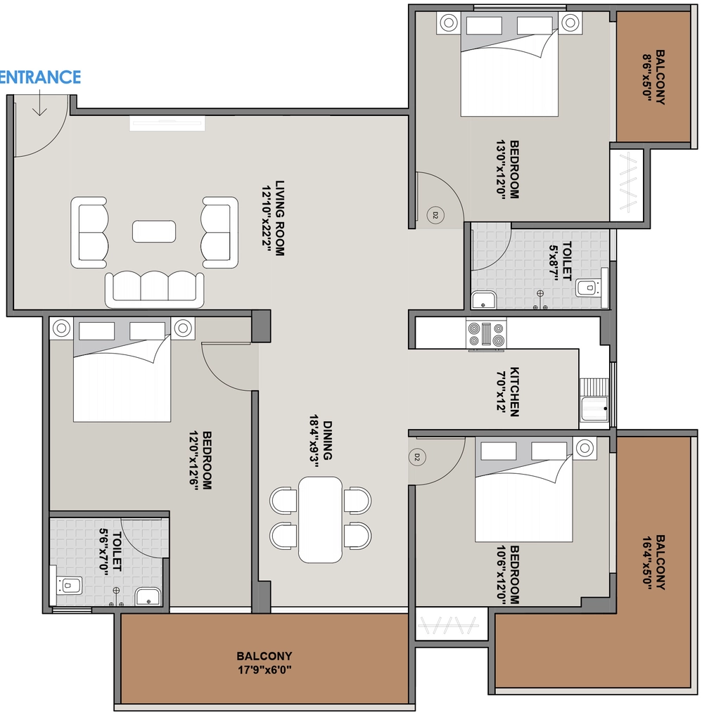 3 BHK Flat in Sita Dular Enclave C Block in Danapur, Patna - Image 927058