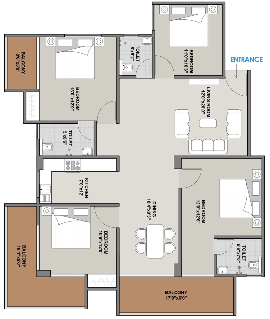 4 BHK Flat in Sita Dular Enclave C Block in Danapur, Patna - Image 927061
