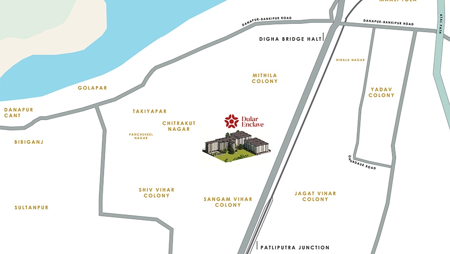 Location of Sita Dular Enclave C Block in Danapur, Patna - Image 424923