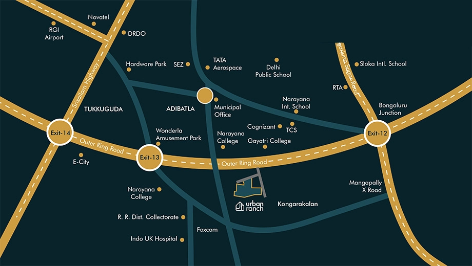 Location of IRA Urban Ranch in Adibatla, Hyderabad - Image 424995