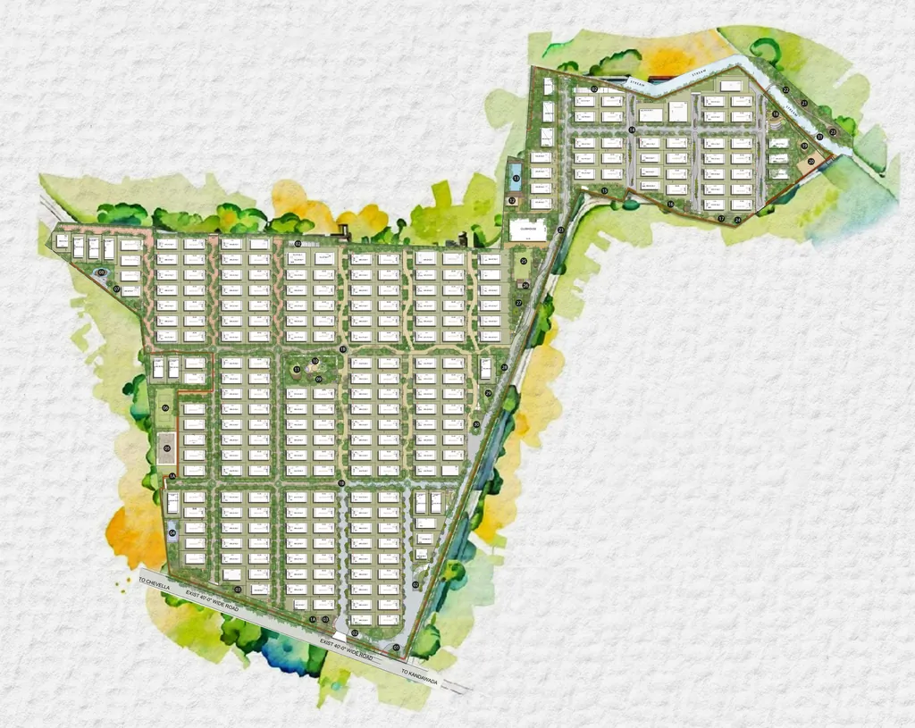 Master Plan of Lansum Evana in Chevella, Hyderabad - Image 425019