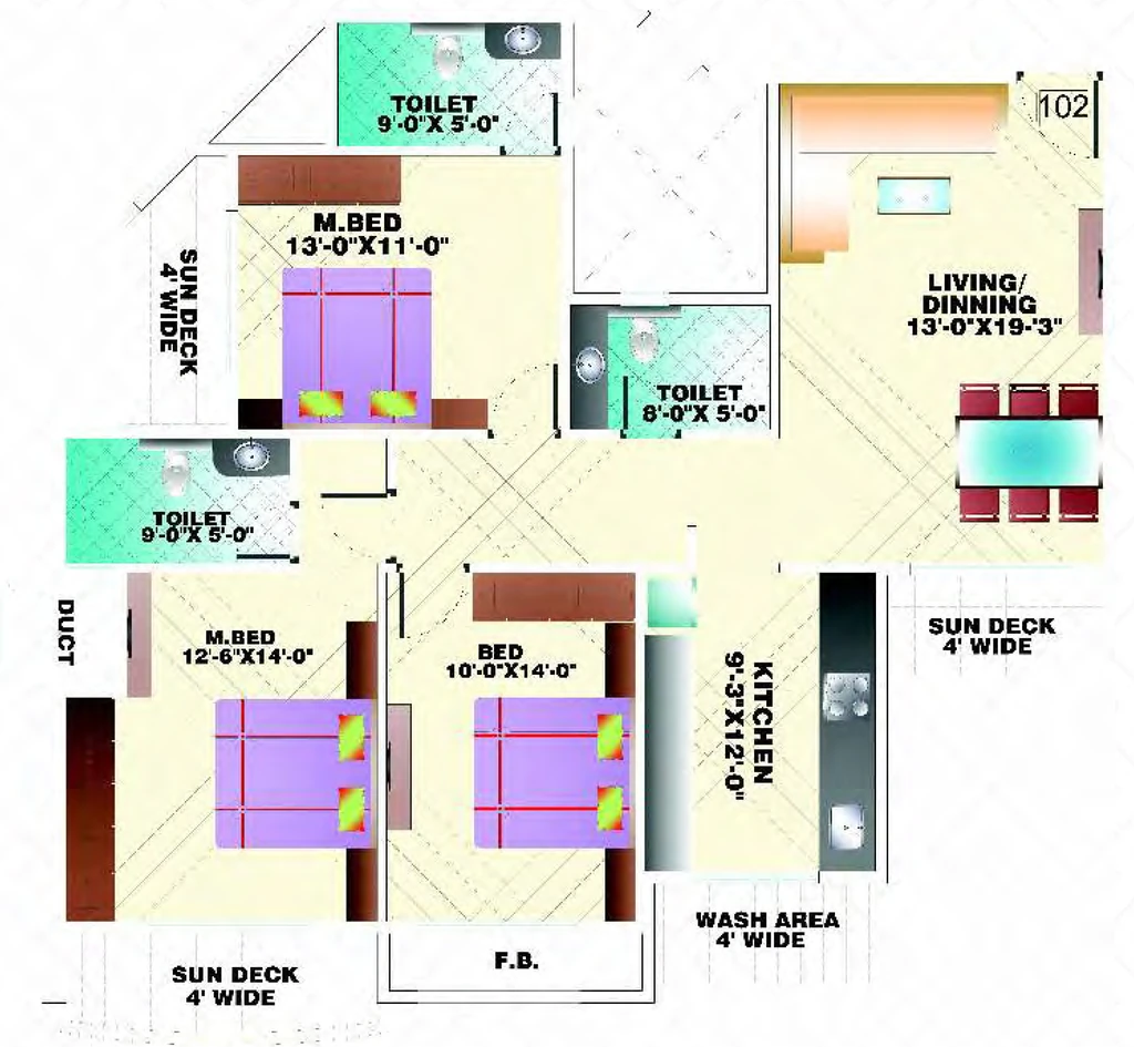 3 BHK Flat in Arihant Adita Phase 3 in Gangana, Jodhpur - Image 927092