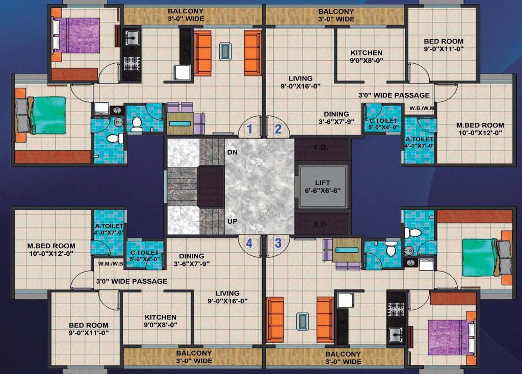 Floor Plan of Arihant Anchal Phase 2 in Chaukhan, Jodhpur - Image 425049
