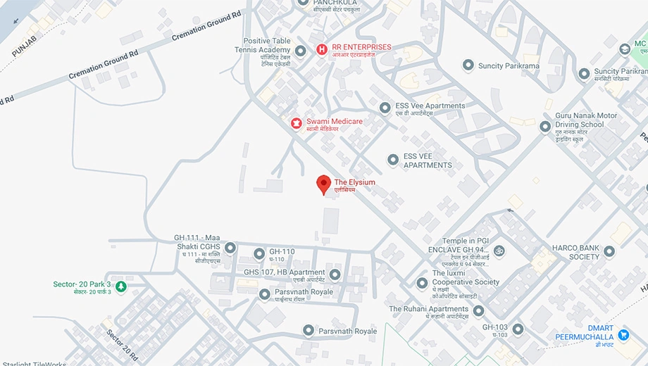 Location of Chawla The Elysium in Panchkula, Chandigarh - Image 425115