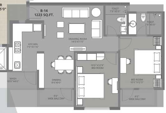 2 BHK Flat in Mannant Mannat in Bhadu Market, Jodhpur - Image 927124