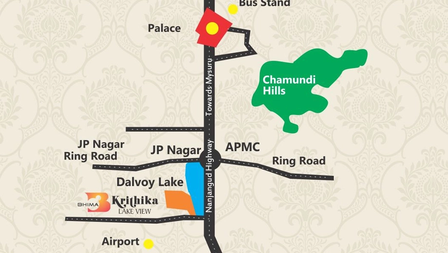 Location of Bhima Kritika Lake View in JP Nagar, Mysore - Image 425195