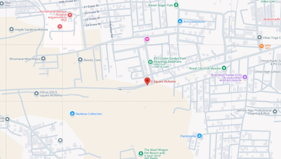 Location of G Square Alchemy in Rajarajeshwari Nagar, Mysore - Image 425206