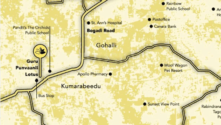 Location of Guru Punvaanii Lotus in Bogadi 2nd Stage, Mysore - Image 425246