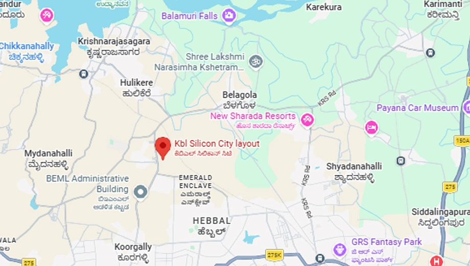 Location of KBL Silicon City in Hebbal, Mysore - Image 425296