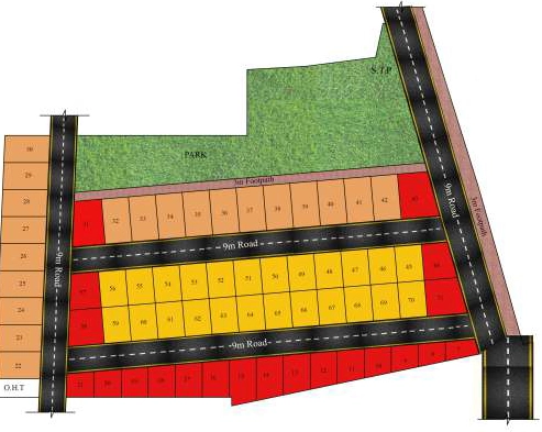 Master Plan of Land Motherland Kateel Enclave in Bogadi, Mysore - Image 425280