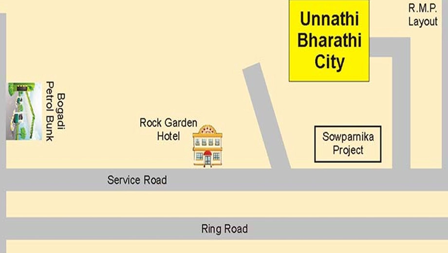 Location of K S Unnathi Bharathi City - Image 425276