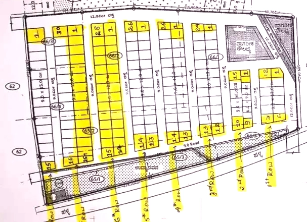 Master Plan of K S Unnathi Plots in Bogadi 2nd Stage, Mysore - Image 425319