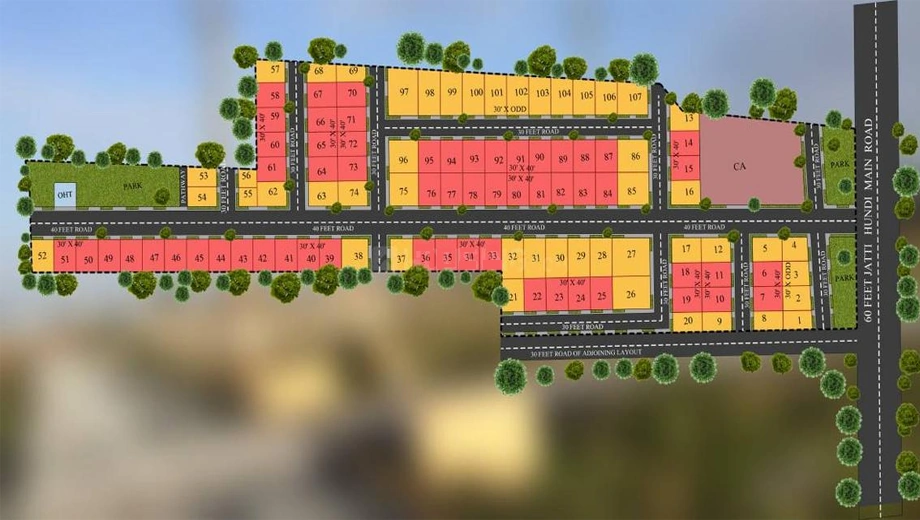 Master Plan of Yesh Spoorthy in Bogadi 2nd Stage, Mysore - Image 425262